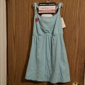 Leading Lady Maternity Nursing Tank Top in Light Blue